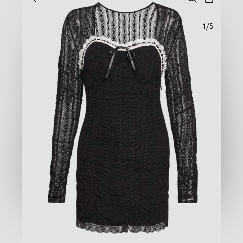 LoveShackFancy Evangelina Lace Mini Dress
